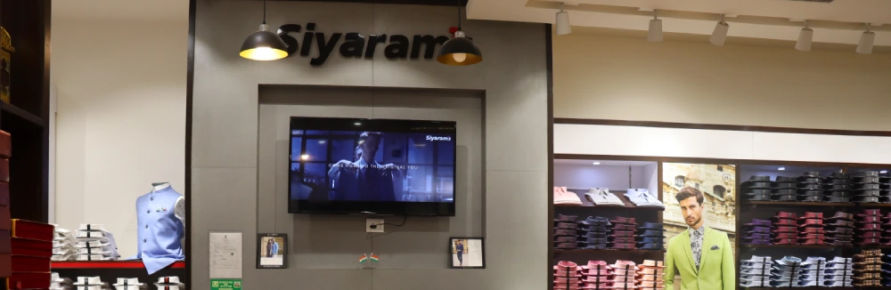 The interiors of a Siyaram’s outlet in India