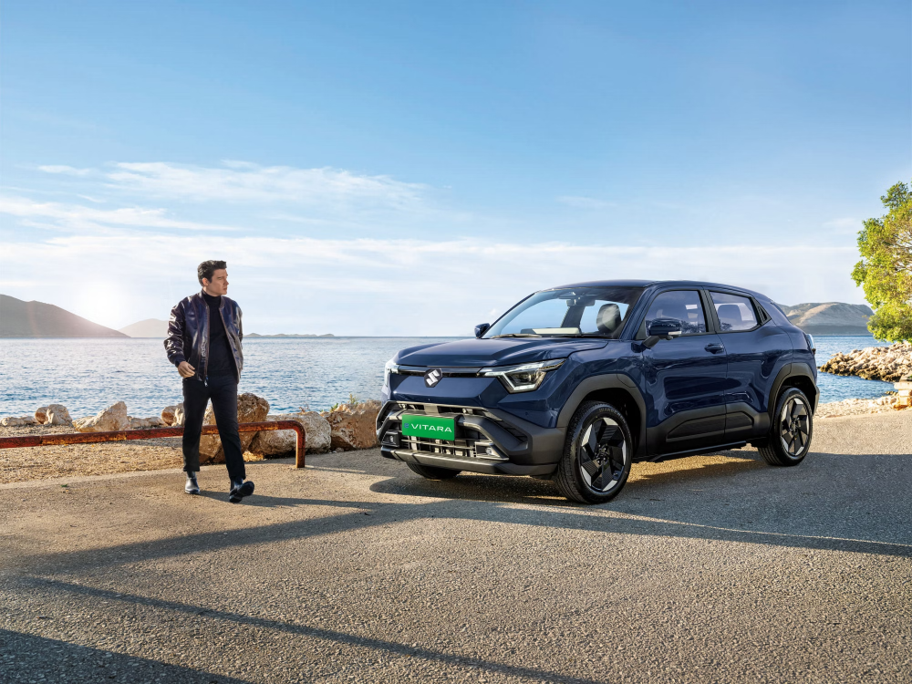 The Maruti Suzuki e-Vitara, Maruti's entry into the electric SUV segment.