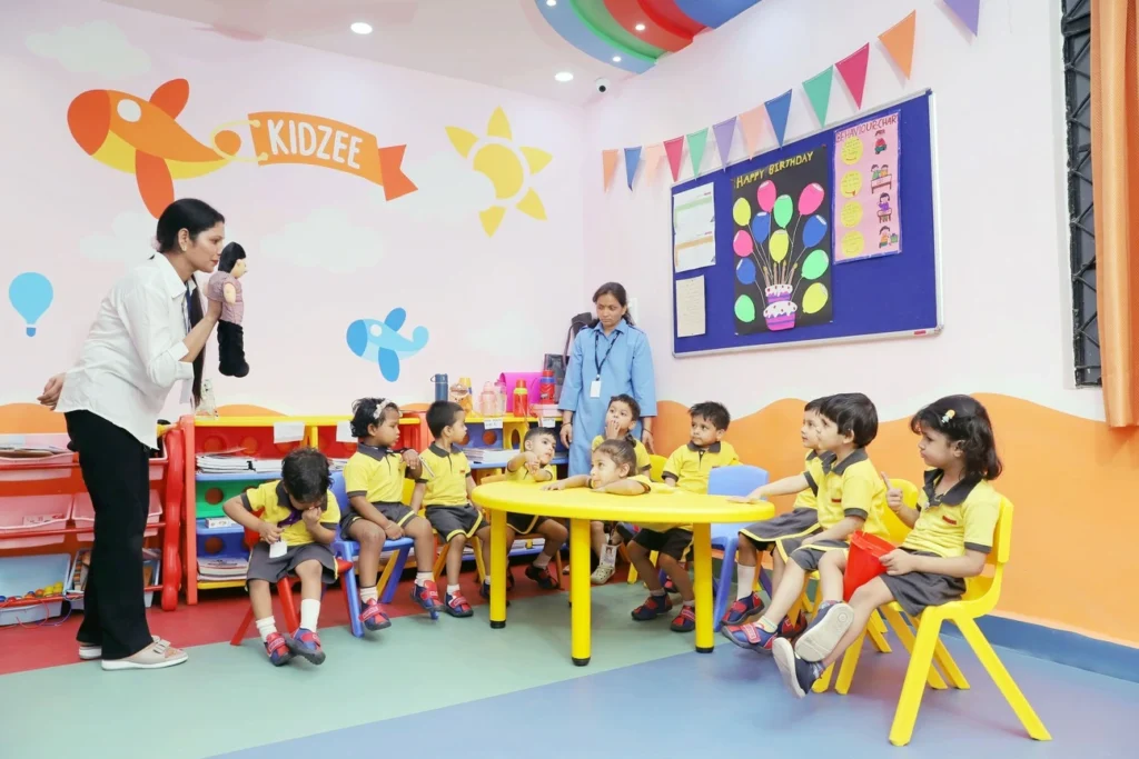 A kindergarten class in India